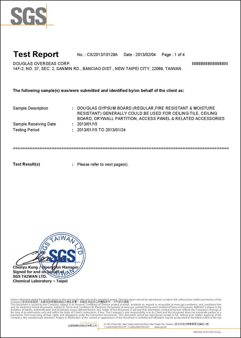 2013-02-Non Asbestos, Strontium Sulfide - Douglas